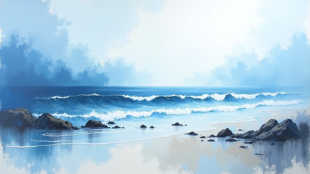 Abstract Coastal Forms - large scale abstract expressionist painting